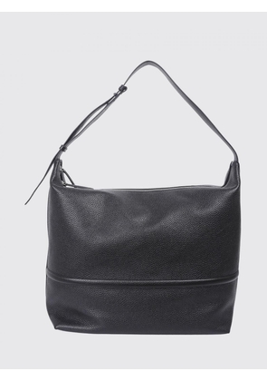 DRIES VAN NOTEN Grained Calfskin Leather Shoulder Bag with Zip Closure