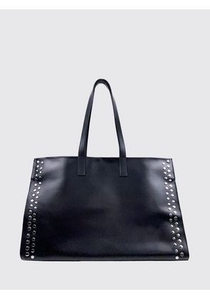 GIMAGUAS Large Leather Shopping Bag with Double Handle and Lettering Logo