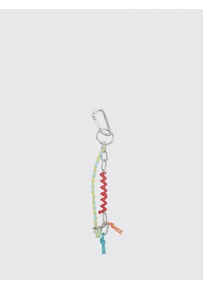 MARNI Zamak and Cotton Keychain with Abstract Pattern and Lobster Clasp