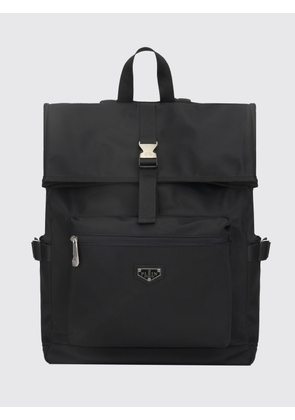 PHILIPP PLEIN Large Nylon Backpack with Flap Closure and Adjustable Straps