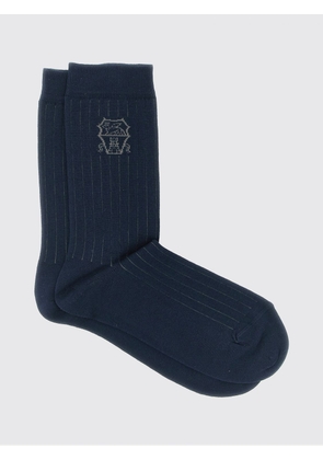 BRUNELLO CUCINELLI Ribbed Cotton Socks with Logo