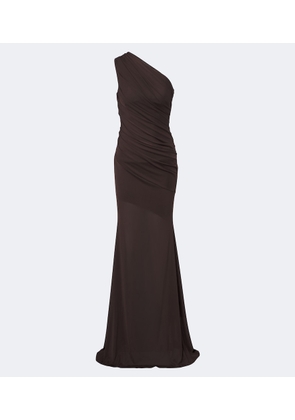 Alex Perry One-shoulder mesh gown