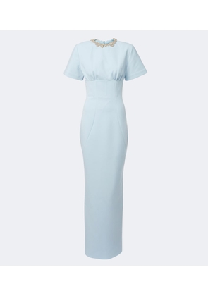 Rachel Gilbert Dovetta embellished crepe corset gown
