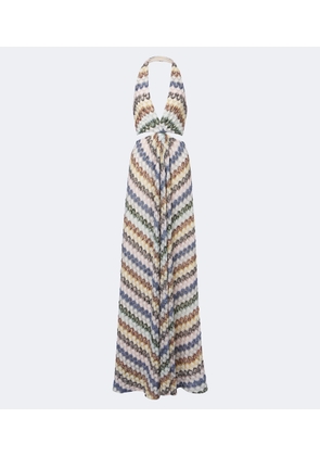 Missoni Zigzag cutout lame maxi dress