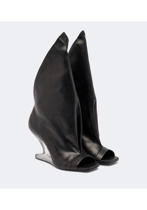 Rick Owens Cantilever leather mid-calf boots