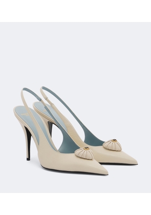 Valentino Garavani Cour Royal leather slingback pumps
