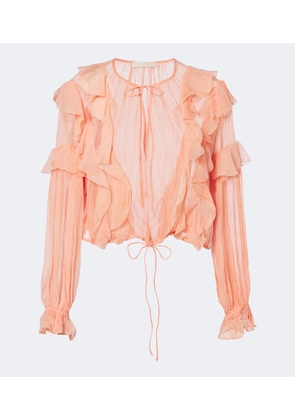 Ulla Johnson Delfina ruffled silk chiffon blouse