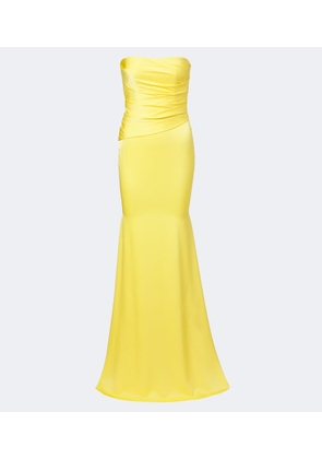 Alex Perry Satin crepe bustier gown