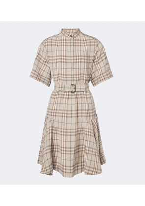 Burberry Burberry Check belted minidress