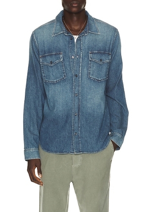 Citizens of Humanity Cairo Utility Shirt in Recess - Blue. Size XL/1X (also in M, S).