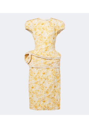 Magda Butrym Floral-applique floral cotton-blend midi dress