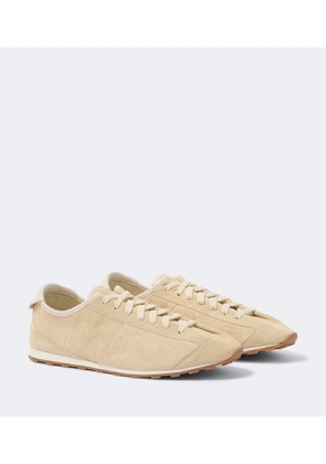 Jacquemus Tennis croc-effect suede sneakers