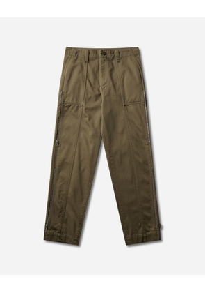 Men s Side Zipper Cotton Chino Pants Khaki