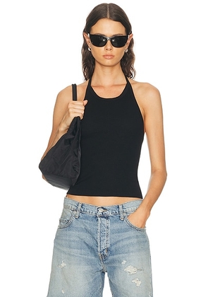 RE/DONE Sylvie Halter in Black - Black. Size S (also in XS, M, L).