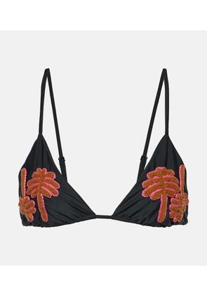 Johanna Ortiz Embroidered bikini top