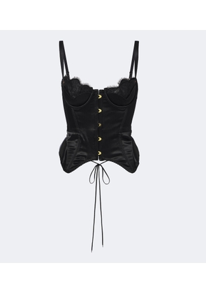 Maria Lucia Hohan Samya lace-trimmed satin bustier top