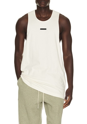 Fear of God ESSENTIALS Tank in Ivory - White. Size S (also in XS, M, L, XL/1X, XXXL/3X).