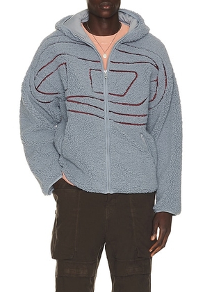 Diesel S-Za Hoodie in Grey - Grey. Size S (also in M, L, XL/1X, XXL/2X).