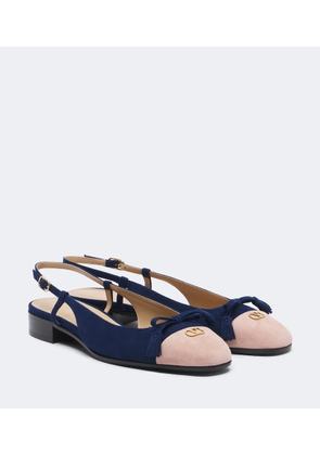 Valentino Garavani Valet Du Roi suede slingback flats