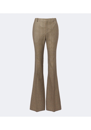 Saint Laurent Prince of Wales wool flared pants