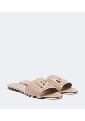 Dolce&Gabbana DG leather slides