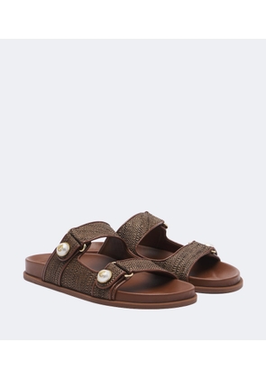 Jimmy Choo Fayence raffia-effect sandals