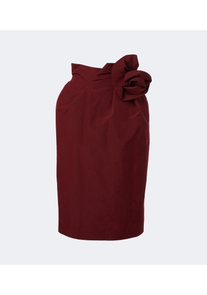 Magda Butrym Floral-applique cotton and silk midi skirt