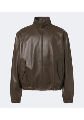 Bottega Veneta Intrecciato leather blouson jacket