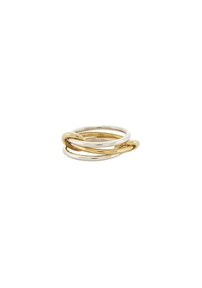 Spinelli Kilcollin Solarium Sy Ring in Silver & 18k Yellow Gold - Metallic Gold. Size 5 (also in 6, 7, 8).