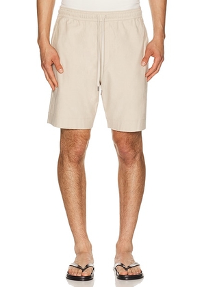 Theory Soft Terry Short in Warm Silver Cloud - Neutral. Size XL/1X (also in L, M, S, XXL/2X).