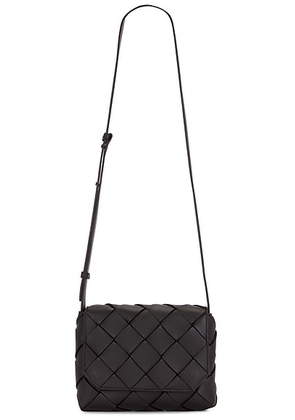 Bottega Veneta Diago Intreccio Sleek Calf in Espresso & Silver - Brown. Size all.