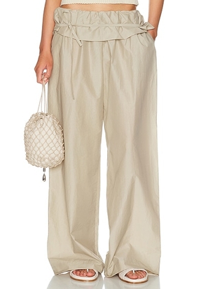 Magda Butrym Wide Leg Pant in Beige - Beige. Size 34 (also in ).