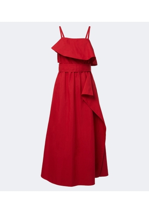 Proenza Schouler Reign ruffled cotton-blend midi dress
