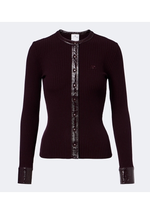 Courreges Ribbed-knit cardigan