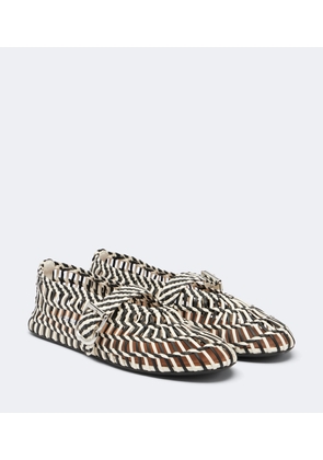Alaia Woven leather ballet flats