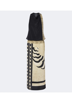 SIR Sona printed silk maxi dress