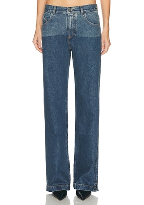 THE ATTICO Washed Straight Leg in Deep Blue - Blue. Size 29 (also in 24, 25, 26, 27, 28, 30).