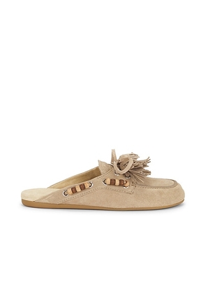 Miu Miu Mocassin Slide in Deserto - Grey. Size 36 (also in ).