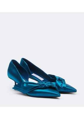 Jimmy Choo Issy bow-detail satin pumps