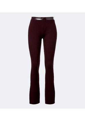 Courreges Ribbed-knit flared pants
