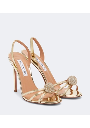 Aquazzura Crystal Bubble slingback sandals