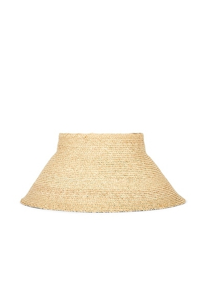 Jenni Kayne Shore Raffia Visor in Natural - Neutral. Size all.