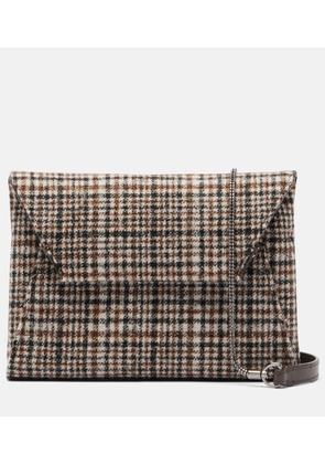 Brunello Cucinelli Monili Mini plaid clutch