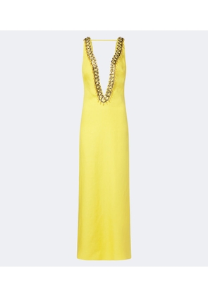Valentino Embellished linen gown