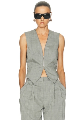 Alexander Wang Tailored Vest in Light Heather Grey - Grey. Size 0 (also in 2, 4).