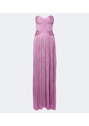 Maria Lucia Hohan Kamina metallic silk corset gown