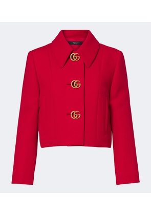 Gucci Double G cropped wool crepe jacket