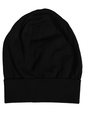 Dolce & Gabbana Men Black Wool Knitted Winter Beanie Capello One Hat