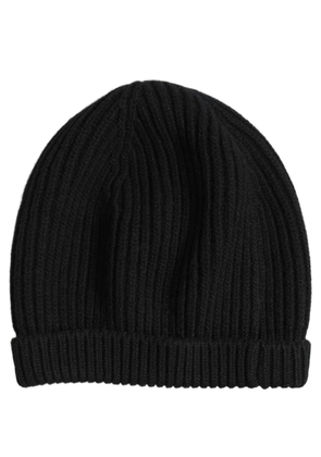 Dolce & Gabbana Men Black Wool Knitted Winter Beanie Capello One Hat