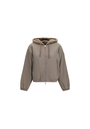 Moose Knuckles Brown Faux Fur Sweatshirt - L